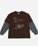 Unisex Menace Company Here 2 Stay Brown Oversized Shirt