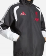 Men's Adidas Liverpool FC 2627 Tiro All Weather Black Hooded Jacket