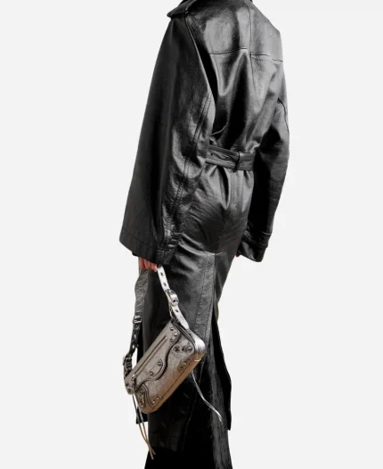 Meryl Streep The Devil Wears Prada 2 Black Leather Trench Coat