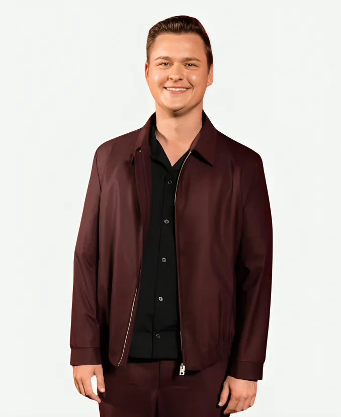 Michael Johnston Obsession Premiere LA 2026 Maroon Jacket Michael Johnston Obsession Premiere LA 2026 Maroon Jacket