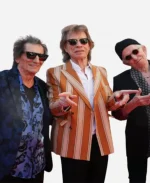 Mick Jagger 2026 The Rolling Stones Foreign Tongues Orange & Cream Double Breasted Blazer