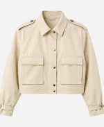 Millie Bobby Brown New York City 2026 Beige Cotton Jacket