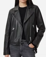 Mint S01 Shannon Black Leather Biker Jacket