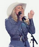 Miranda Lambert 61st ACM Awards Studded Denim Shirt