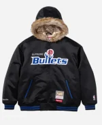 Supreme x Mitchell & Ness Bullets Black Varsity Jacket