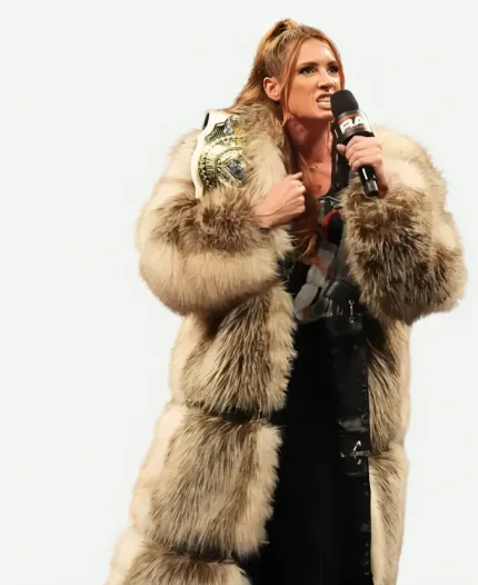 Monday Night RAW 2026 Becky Lynch Oversized faux Fur Coat