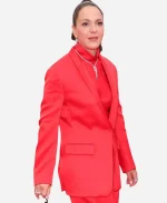 Monia Chokri 79th Annual Cannes Film Festival Red Suit