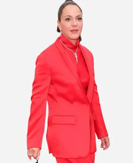 Monia Chokri 79th Annual Cannes Film Festival Red Suit