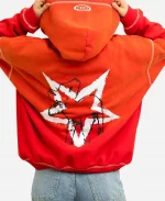Unisex Menace Company Monster Heavy Orange Hoodie