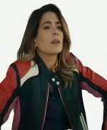 Motorvalley S01 Elena Dionisi Red and Black Leather Motorcycle Jacket
