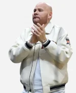 NBA 2026 New York Knicks vs Atlanta Hawks Fat Joe Cream Jacket