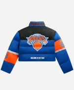 NBA Eastern Conference Finals Game 3 Mariska Hargitay Blue Cropped Jacket