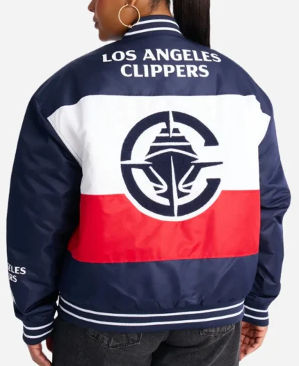 NBA LA Clippers Twill Bomber Jacket - Blue
