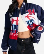 NBA Los Angeles Clippers Twill Blue Bomber Jacket