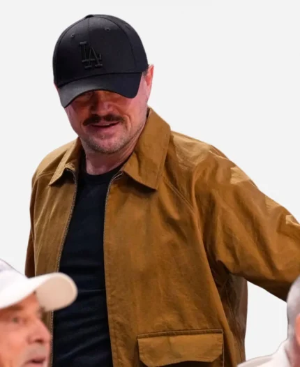 NBA Playoffs Games 2026 City Thunder Vs LA Lakers Leonardo DiCaprio Brown Cotton Jacket