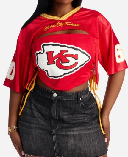 KC Chiefs Crop Corset Top Jersey