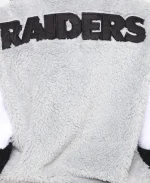 NFL Las Vegas Raiders Logo Grey & Black Sherpa Jacket
