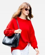 NYC 2026 Daisy Edgar-Jones Red Sweatshirt