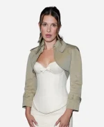 NYC 2026 Netflix Upfront Millie Bobby Cropped Jacket