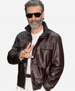 NYC 2026 Oscar Isaac Leather Jacket In Brown