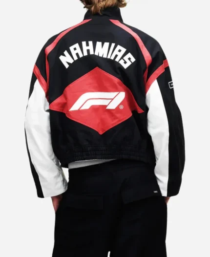 Nahmias 2026 F1 Moto Bomber Black Jacket
