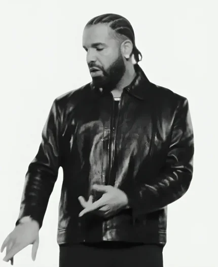 2026 Iceman Album National Treasures Drake Black Leather Jacket