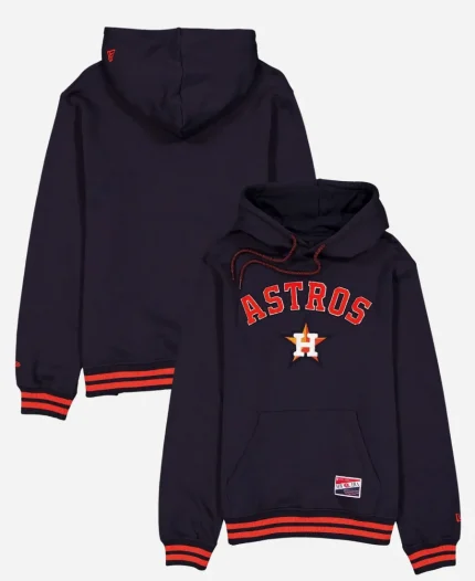 New Era Astros Throwback Felt Hoodie