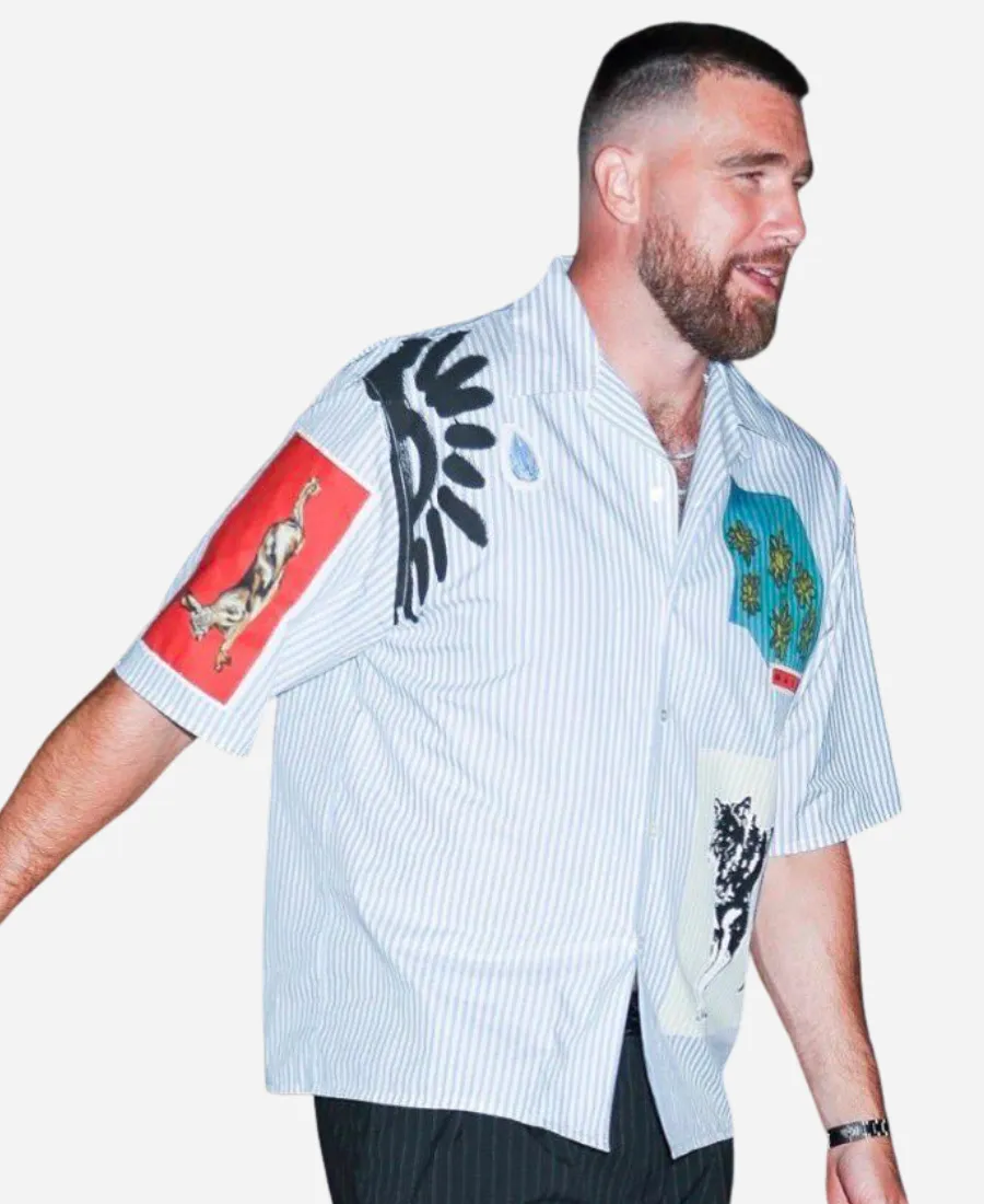 New York City 2026 Travis Kelce Stripe Hawaiian Shirt NYC 2026 Travis Kelce Hawaiian Shirt