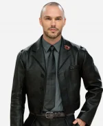 Nicholas Hoult NYC 2026 Met Gala Black Leather Jacket