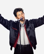 Nick Jonas 2026 Tecate Emblema Mexico Black Bomber Jacket