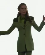 Nicole Kidman Green Wool Blazer