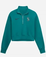 Nike Seattle Mariners Half-Zip Teal Sweatshirt