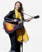 No Kings Rally 2026 Maggie Rogers Leather Coat