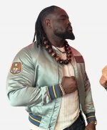 Oba Femi Satin Bomber Jacket