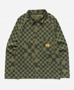 Off Campus 2026 Dean Di Laurentis Drill Olive Green Printed Jacket