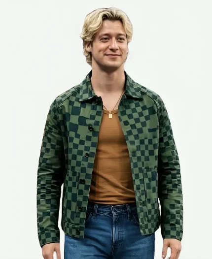 Stephen Kalyn Off Campus 2026 Dean Di Laurentis Drill Olive Green Printed Jacket