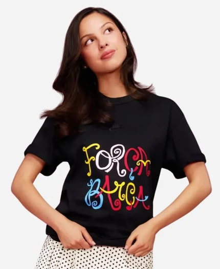 Olivia Rodrigo 2026 Forca Barca Black T Shirt