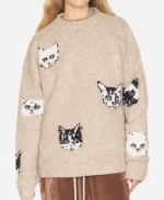 Oscar Isaac Tv Series Beef S02 Joshua Martín Cat Print Sweater