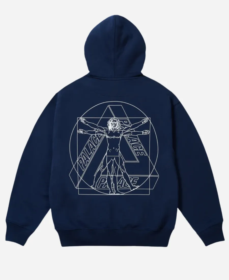 Palace Paltruvian Tri Hoodie In Navy Blue Palace Paltruvian Tri Hood In Navy Blue