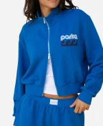 Parke 2026 Summerland Mockneck Zip-Up Blue Jacket