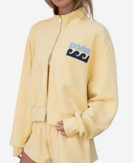 Parke 2026 Summerland Mockneck Zip-Up Yellow Bomber Jacket