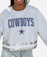 Pass The Shine Dallas Cowboys Metallic-Stripe Sweatshirt