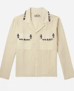 Paul C. Brunson Celebs Go Dating S15 Beige Embroidered Shirt