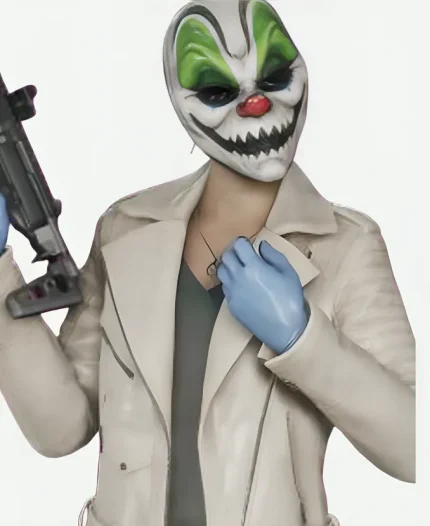 Payday 3 Pearl White Leather Jacket