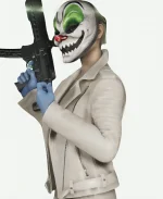 Pearl Video Game Payday 3 White Leather Jacket - For Sale