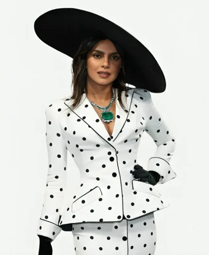 Priyanka Chopra 2026 Met Gala White Polka Dot Blazer