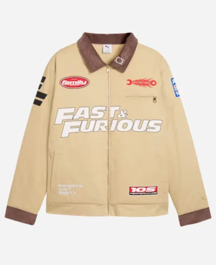 Puma x Fast & Furious Beige Cotton Workwear Jacket
