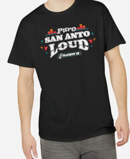 Puro San Anto Loud Playoffs 2026 Black T-Shirt