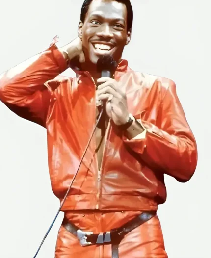Raw Concert Eddie Murphy Red Costume Leather Jacket In Red