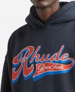 Rhude Pit Stop Pullover Hoodie In Black